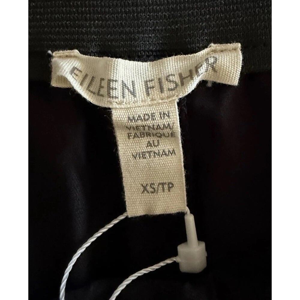 Eileen Fisher Black Stretch Twill Ankle Pants XSP Petite Pull On NWT Classic - Picture 10 of 16